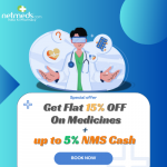Netmeds Get Flat 15% OFF* Medicines + up to 5% NMS Cash*