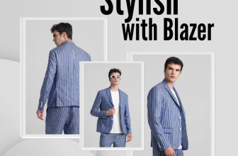 Sharp Style Deal: Blue Striped Co-ord Blazer Set at 50% Off