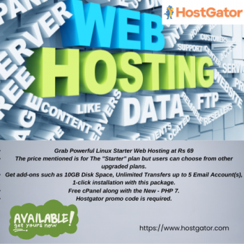 Hostgrator Shared Hosting Starts At Rs 69/Month