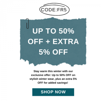 Winter Wear - Up To 50% OFF + Extra 5% OFF