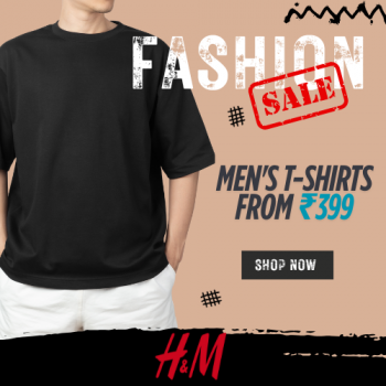 H&M Men’s T-shirts: From ₹399