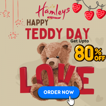 Hamleys- Happy Teddy Day Get Upto 80% OFF Only (10th feb)
