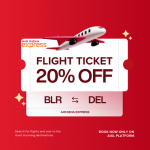 Up to 20% off flight bookings.