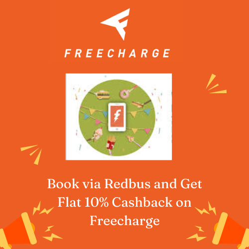 Book via Redbus and Get Flat 10% Cashback on Freecharge