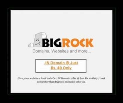 Bigrock .IN Domain @ Just Rs. 49 Only