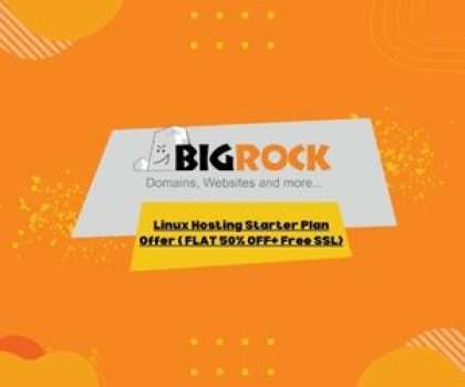 Bigrock Linux Hosting Starter Plan Offer ( FLAT 50% OFF+ Free SSL)