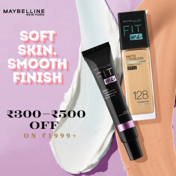 Maybelline New York - Enjoy flat ₹300–₹500 OFF on orders above ₹1999