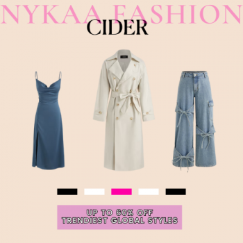 Nykaa Fashion Up to 60% off Cider Trendiest global styles