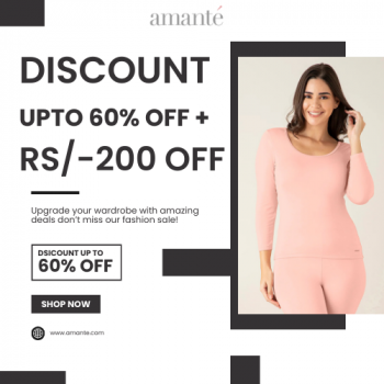 Discount upto 60% + Rs/-200 off.