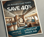 Oman air: Save 40% on Business Class Tickets