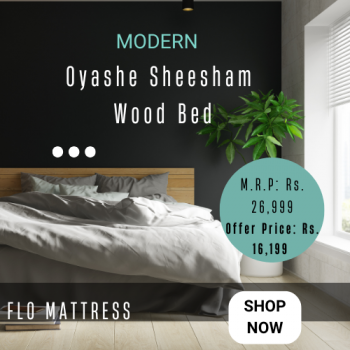 FLO MATTRESS : Oyashe Sheesham Wood Bed at its lowest price