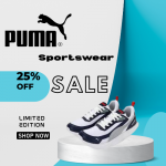 Puma-Sale Up to 25% Off on Sportswear and Footwear.