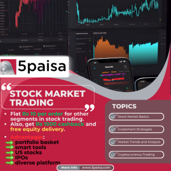 5paisa Flat Rs 10 per order for other segments in stock trading | Get Rs 1000 Cashback