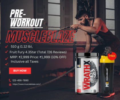 ;MuscleBlaze Pre Workout WrathX 33%