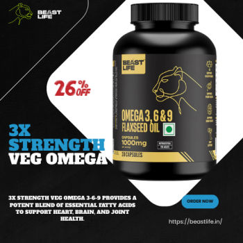 Save 26% on 3X Strength Veg Omega 3-6-9 – Limited-Time Offer!
