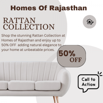 Homes Of Rajasthan- Rattan collection Get upto 50% OFF