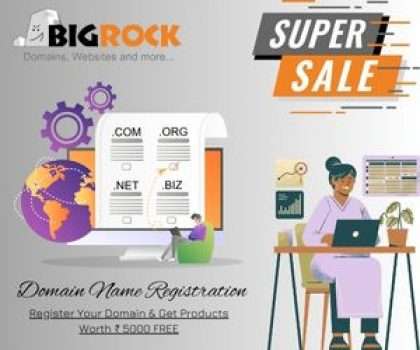 Bigrock Register Your Domain & Get Products Worth ₹ 5000 FREE
