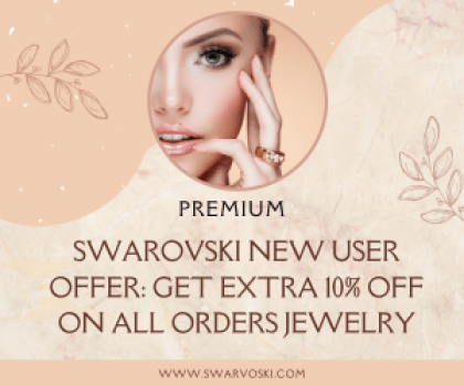 Swarovski  20% Off Coupons on Jewelry for New User Offer: Get 10% OFF On All Orders