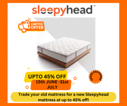 Trade your old mattress for a new Sleepyhead mattress at up to 45% off!