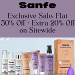 Sanfe- Exclusive Sale: Flat 50% Off + Extra 20% Off on Sitewide