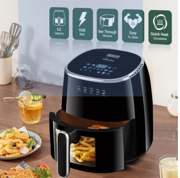 INALSA Air Fryer for Home, 5.5 L (Visible Window & Internal Light) best selling airfryer
