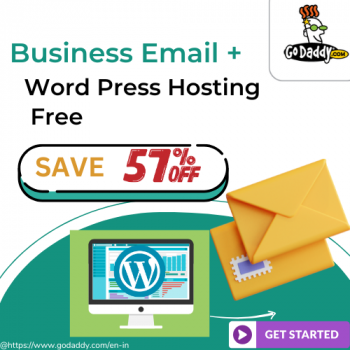 GoDaddy Save 57% OFF on Word Press Hosting + Free Business Email
