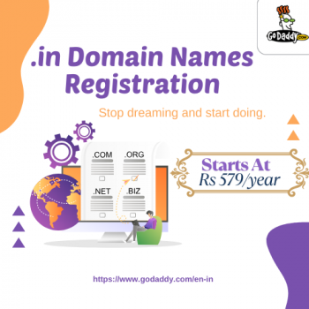 GoDaddy- .in Domain Names Starts At Rs 579/year