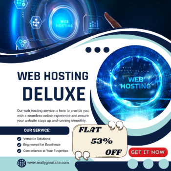 GoDaddy Web Hosting Deluxe - Flat 53% OFF