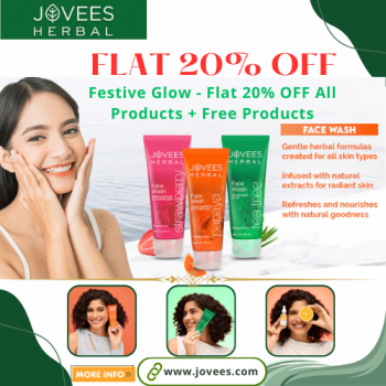Jovees Get Flat 20% OFF All Products + Free Products