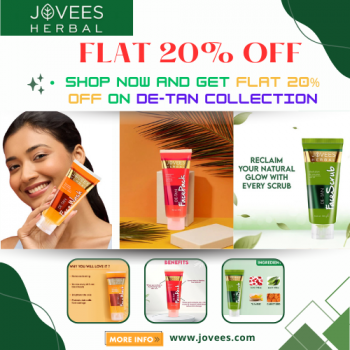 Jovees: Get flat 20% OFF on De-Tan collection -Shop Now