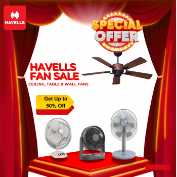 Havells Fan Sale – Get Up to 50% Off on Ceiling, Table & Wall Fans