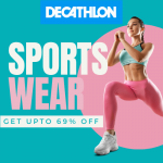 Decathlon-Get upto 69% off on Sports Wear