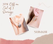 Flat 30% OFF On Set Of 3 Earrings