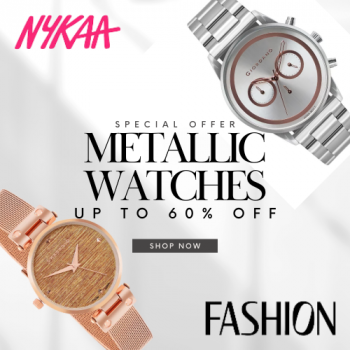 Nykaa Fashion Get upto 60% off on Metallic Watches