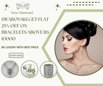 Swarovski Get Flat 25% Off on  Bracelets above Rs 10000