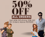 Get 40% Off+Extra 10% Off On Orders Above RS1000
