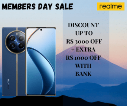 Get up to Rs 3000 OFF on select items plus an additional Rs 1000 OFF with your bank card in Members Day Sal