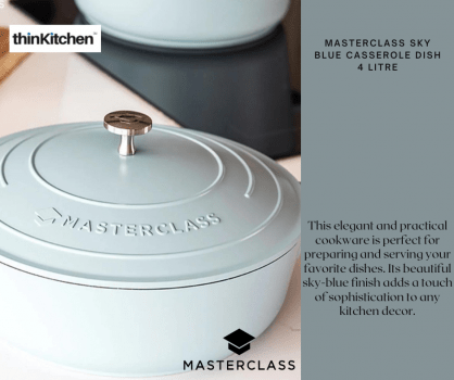Masterclass Sky Blue Casserole Dish - 4 Litre "Special Offer: GET 20% OFF"