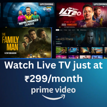 Live TV just at ₹299/month