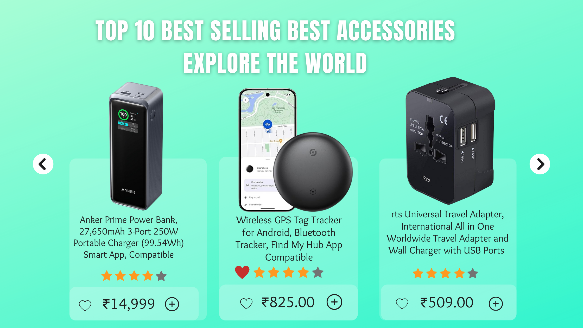 Top 10 Best Selling best accessories explore the world