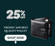 Trendy and best quality wallet for men 25% off.