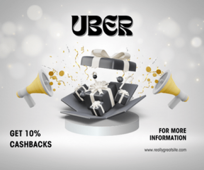 Get 10% cashback on Uber rides, exclusively for our valued users.
