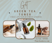 Get FREE Green Tea Toner On Your First Order