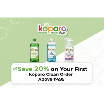 Koparo Clean – Save 20% on Your First Koparo Clean Order Above ₹499