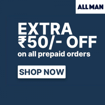 Get extra ₹50 OFF on all prepaid orders