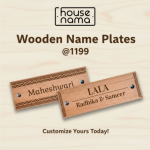 Wooden Name Plates from ₹1199 by Housenama