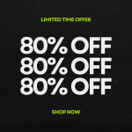 up to off 80% on tops&shots Rs.499