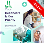 Fortis: up to 50% off on healthcare