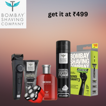 Bombay shaving company-Grooming combo kit at ₹499 (multi-product set)