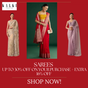 kalki Fashion-sarees Up To 30% Off + Extra 16% OFF